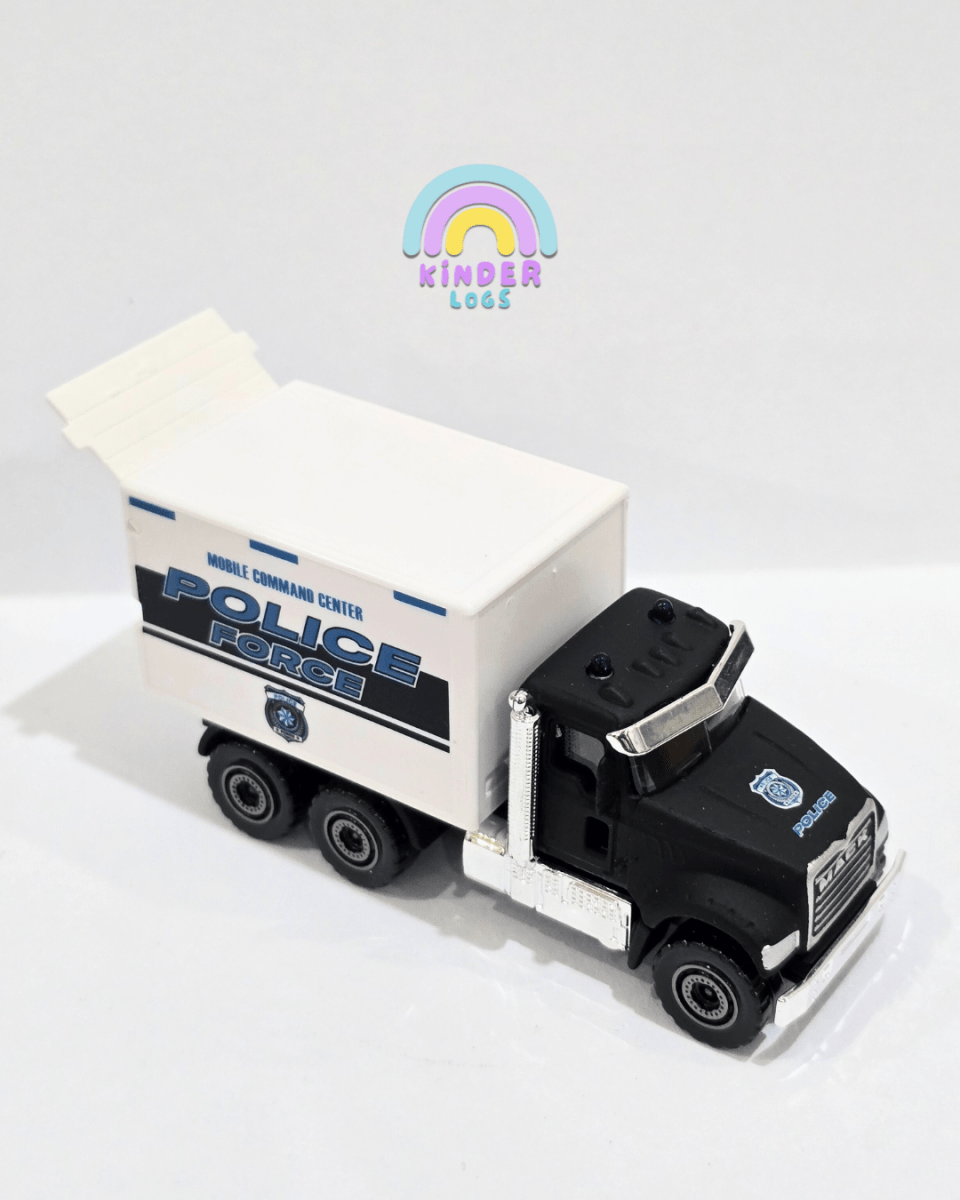 Majorette Mack Granite Police Truck (Uncarded) - Kinder Logs