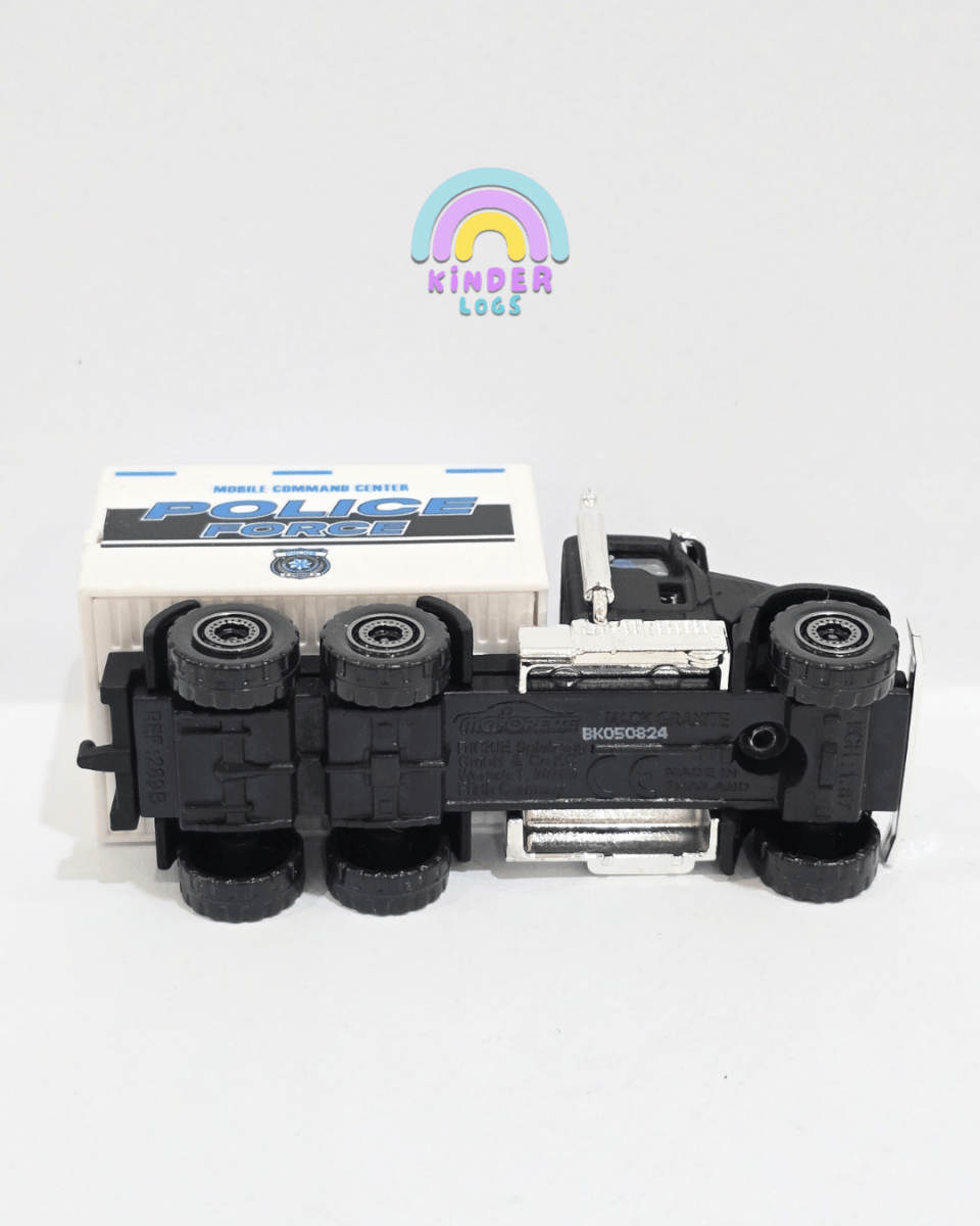 Majorette Mack Granite Police Truck (Uncarded) - Kinder Logs