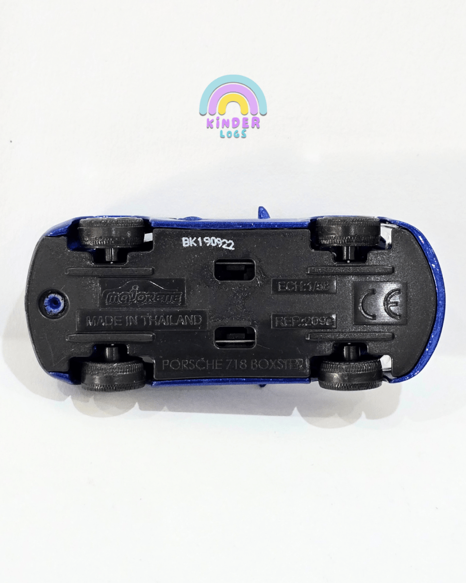 Majorette Porsche 718 Boxster - Blue Color (Uncarded) - Kinder Logs