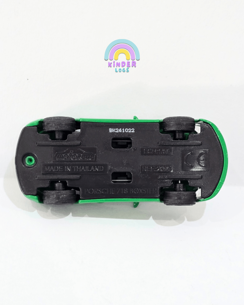 Majorette Porsche 718 Boxster - Green Color (Uncarded) - Kinder Logs