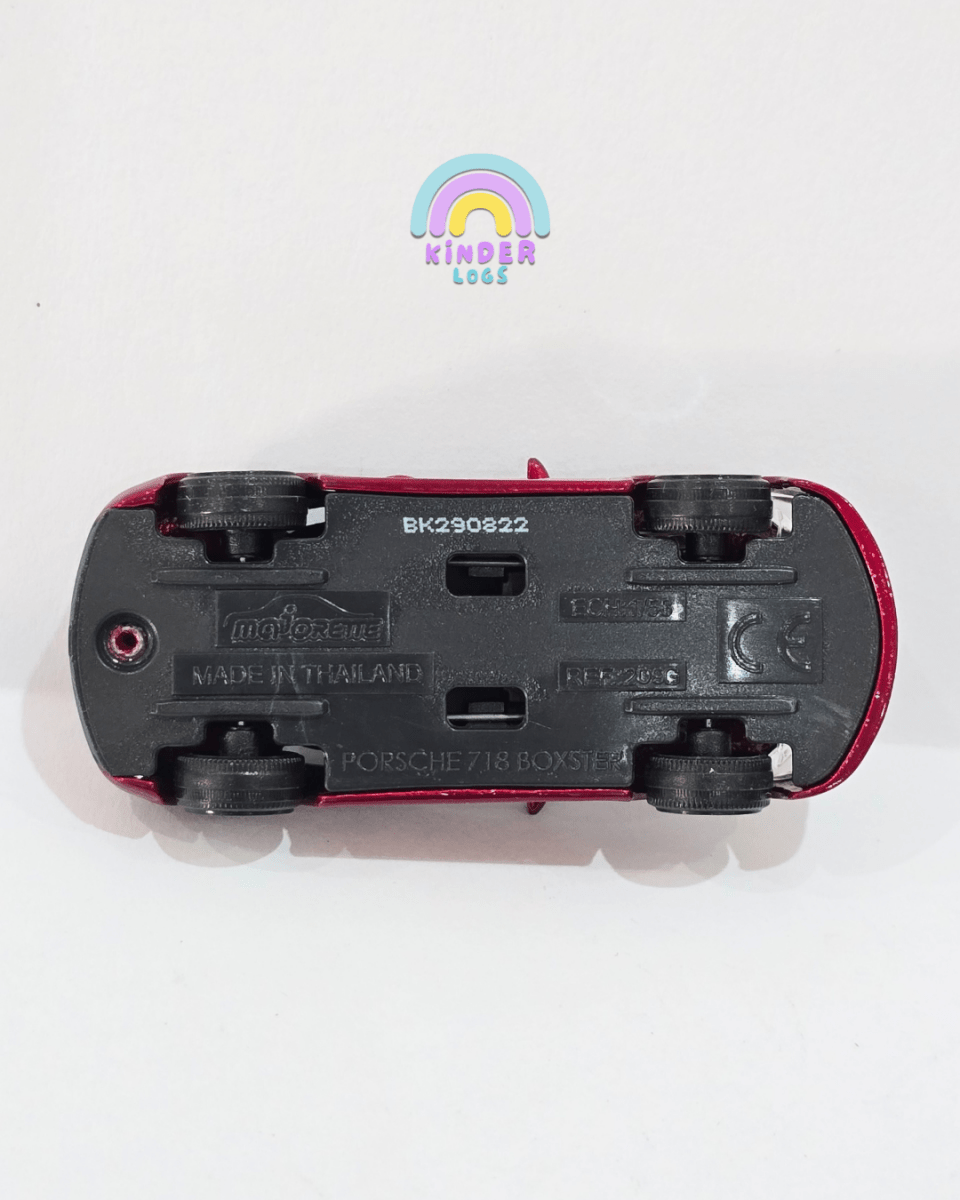 Majorette Porsche 718 Boxster - Red Color (Uncarded) - Kinder Logs