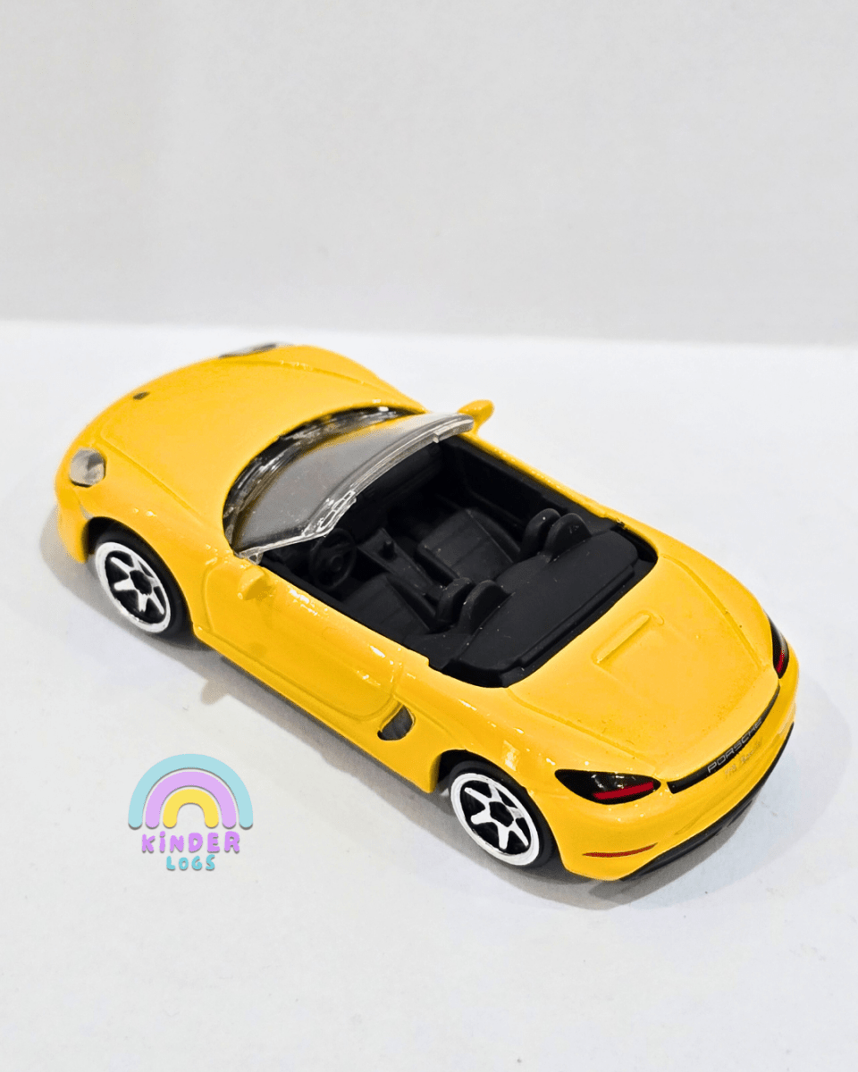 Majorette Porsche 718 Boxster - Yellow Color (Uncarded) - Kinder Logs