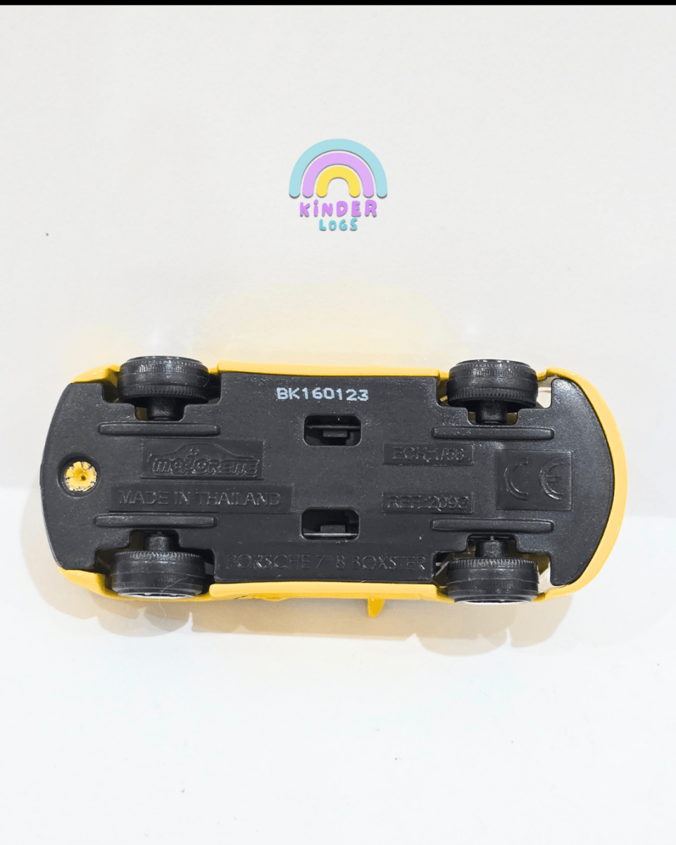 Majorette Porsche 718 Boxster - Yellow Color (Uncarded) - Kinder Logs