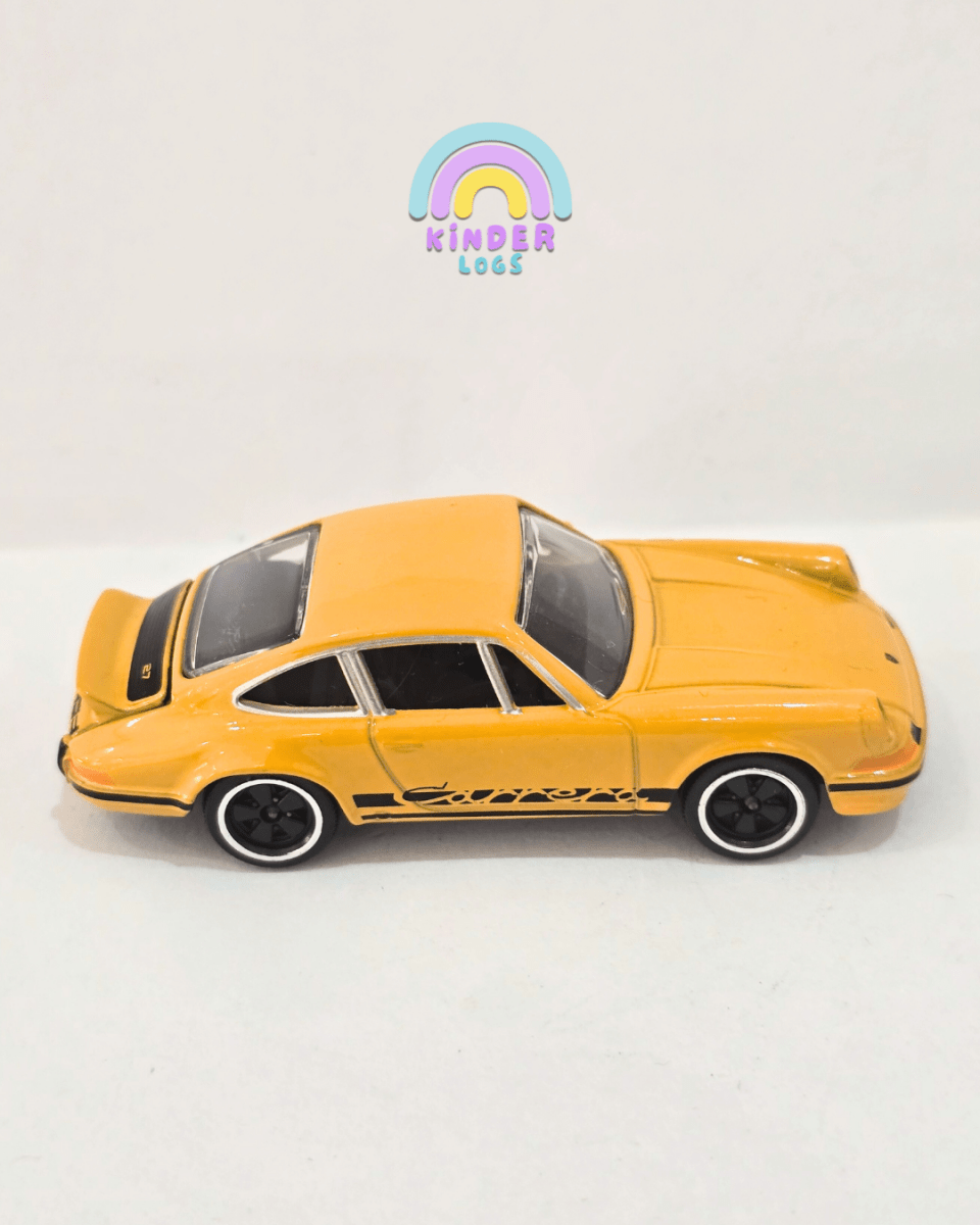 Majorette Porsche 911 Carrera RS 2.7 - Yellow (Uncarded) - Kinder Logs