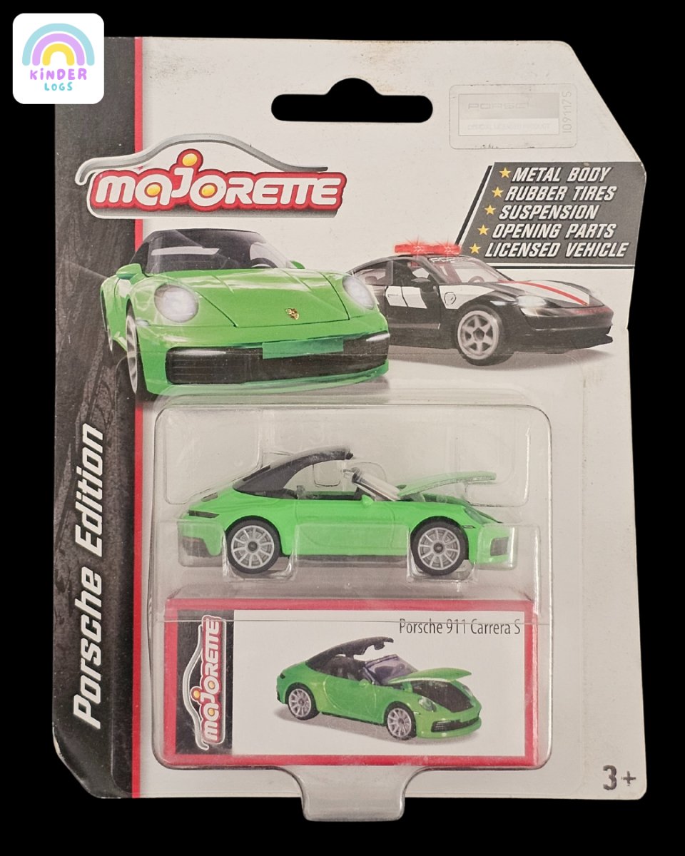 Majorette Porsche 911 Carrera S - Green Color - Kinder Logs