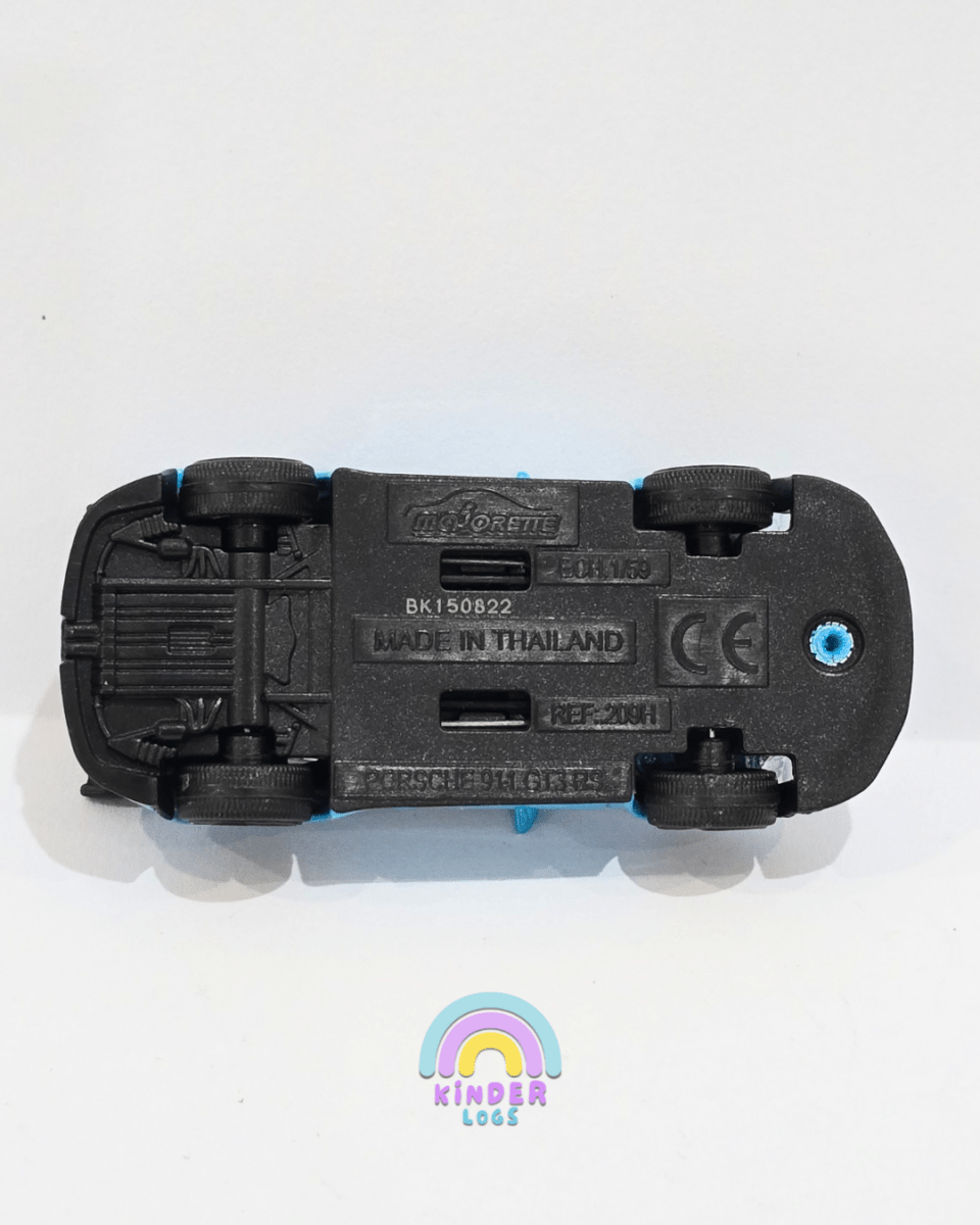 Majorette Porsche 911 GT3 RS - Blue With Black Alloys (Uncarded) - Kinder Logs