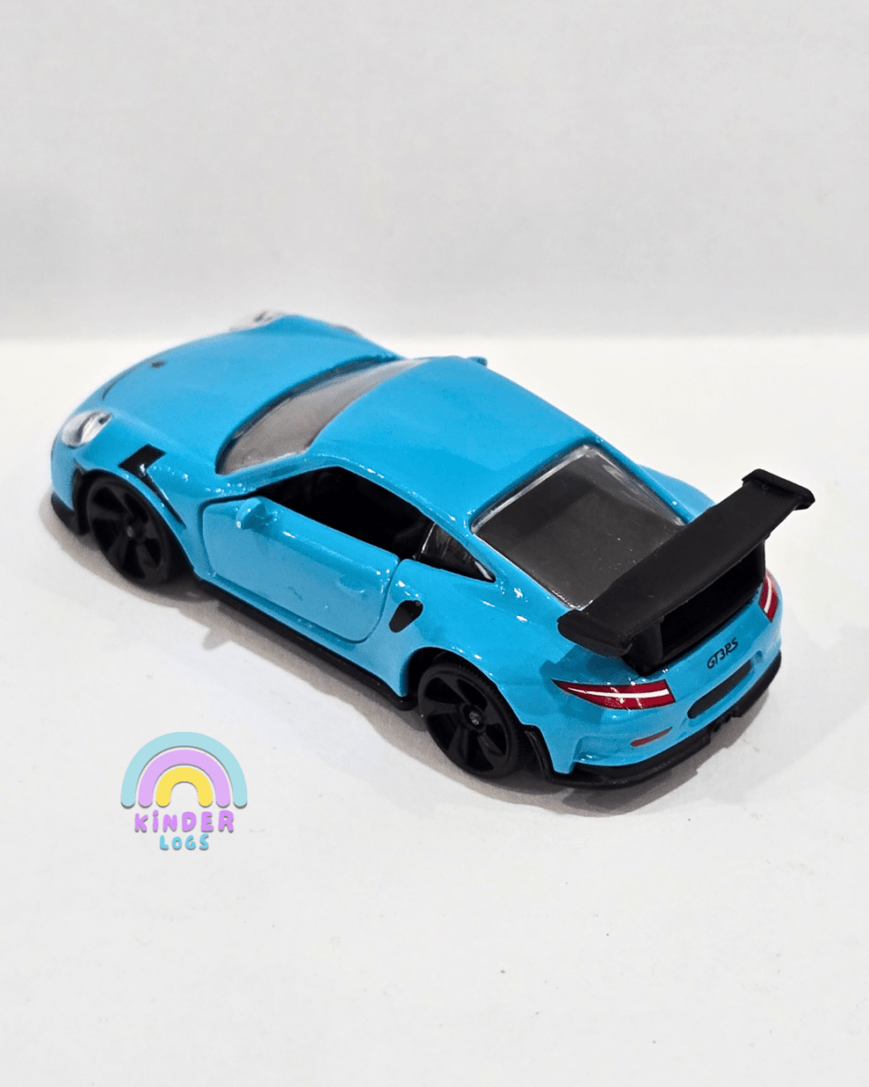 Majorette Porsche 911 GT3 RS - Blue With Black Alloys (Uncarded) - Kinder Logs