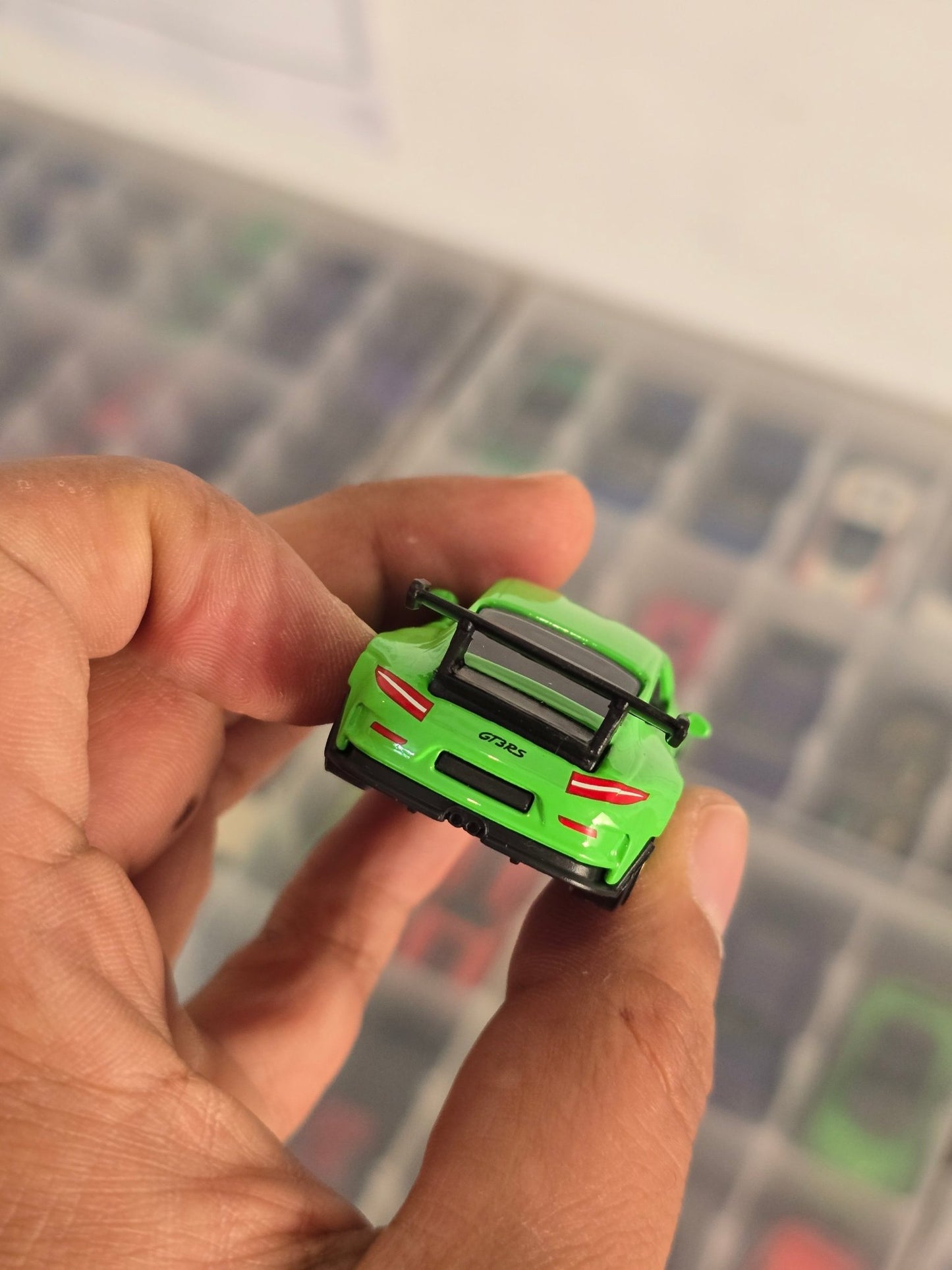 Majorette Porsche 911 GT3 RS - Green Color (Uncarded) - Kinder Logs