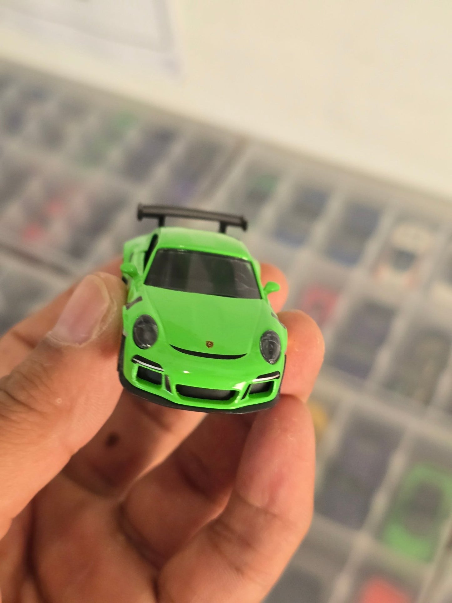 Majorette Porsche 911 GT3 RS - Green Color (Uncarded) - Kinder Logs