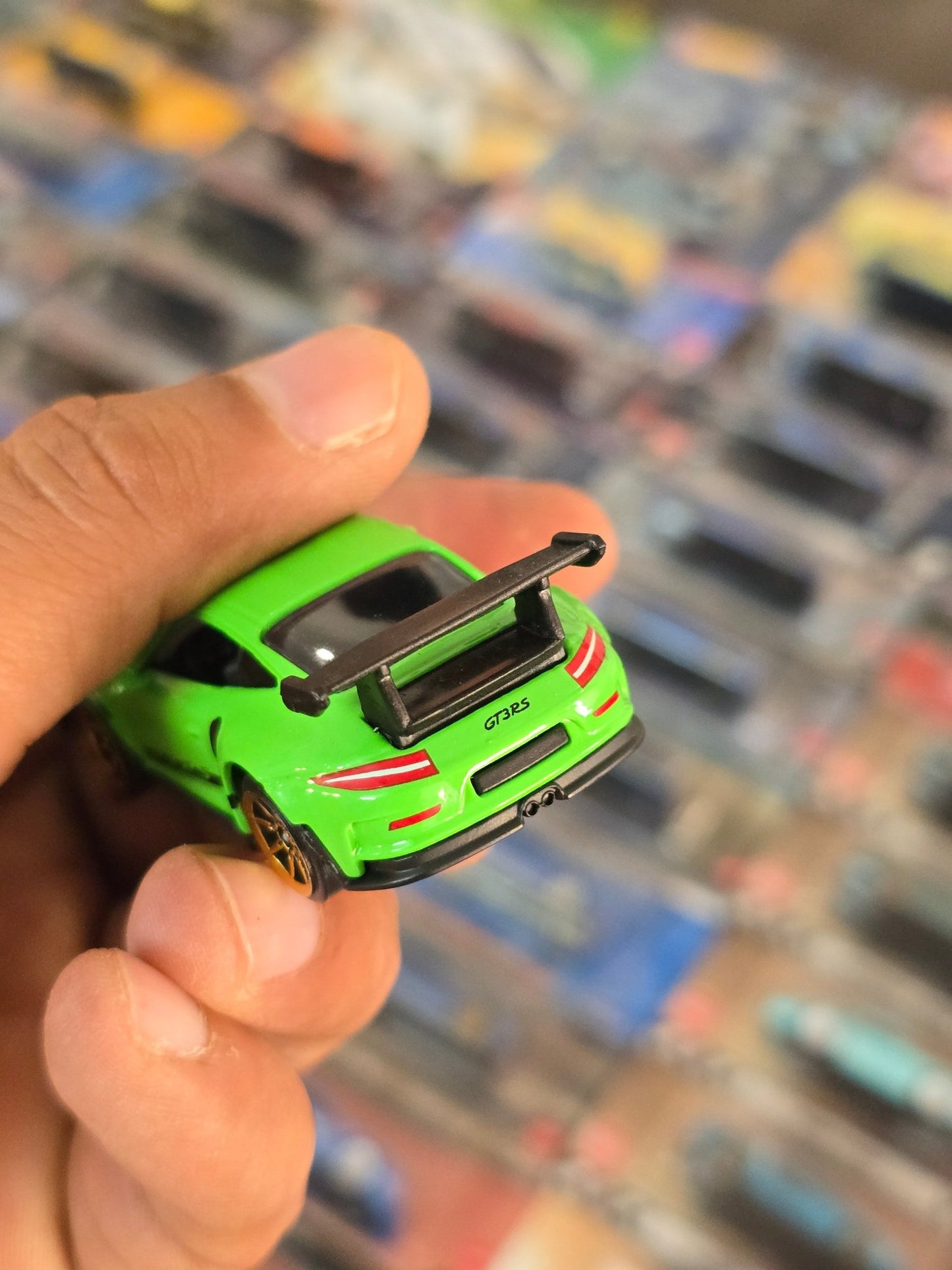 Majorette Porsche 911 GT3 RS - Green Color (Uncarded) - Kinder Logs