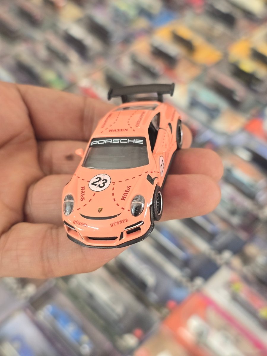 Majorette Porsche 911 GT3 RS - Rose Bud (Uncarded) - Kinder Logs