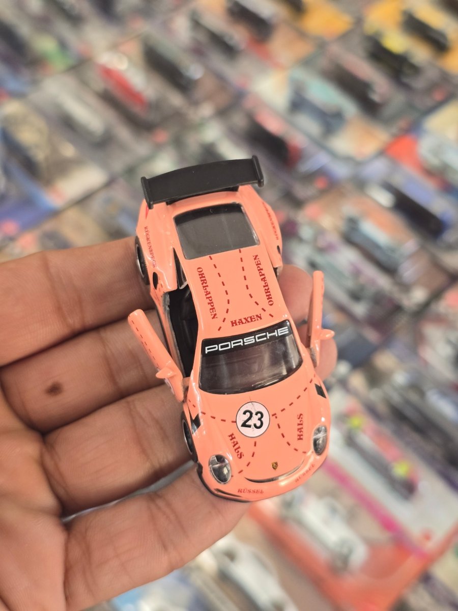 Majorette Porsche 911 GT3 RS - Rose Bud (Uncarded) - Kinder Logs