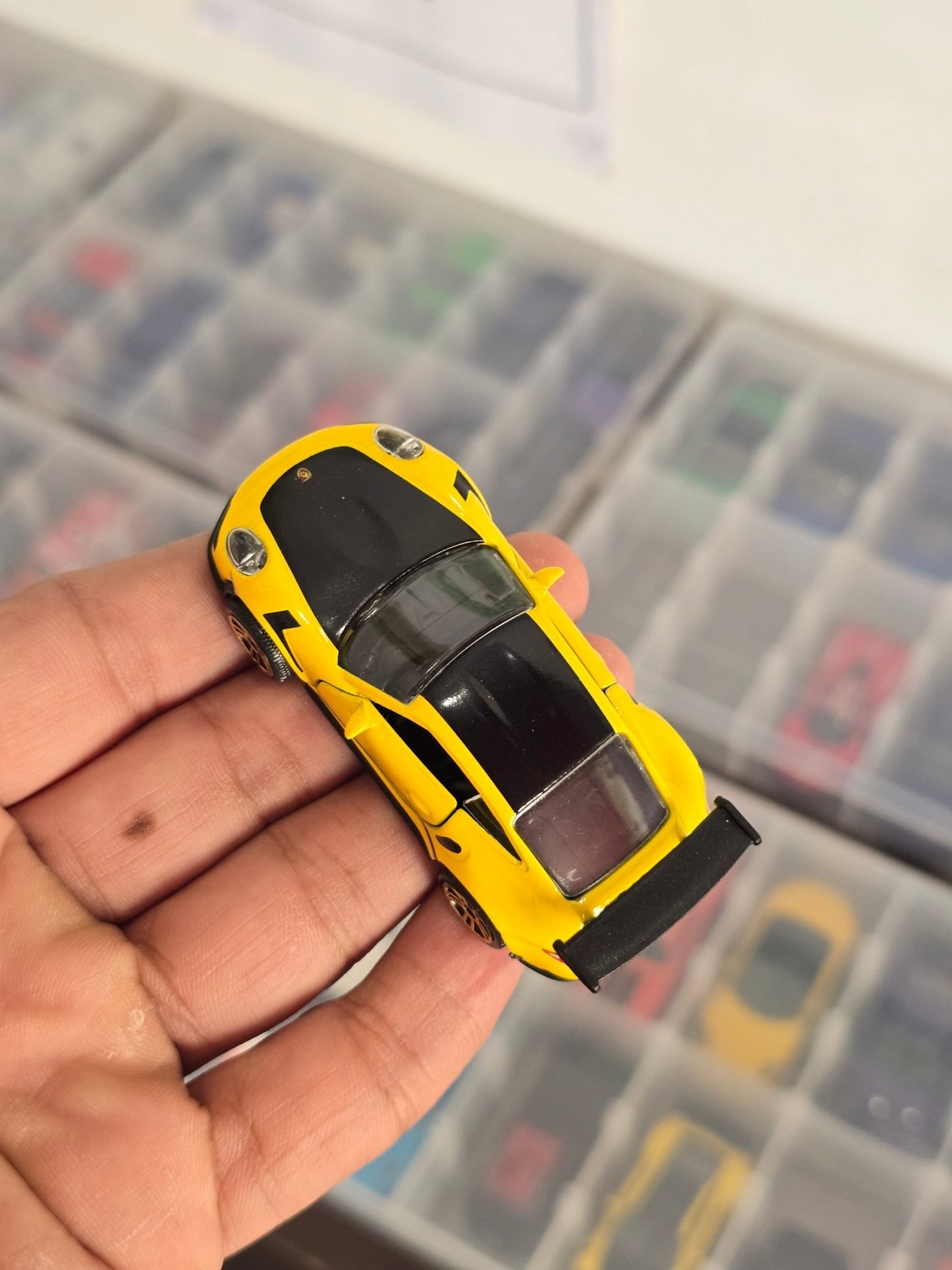Majorette Porsche 911 GT3 RS - Yellow Color (Uncarded) - Kinder Logs