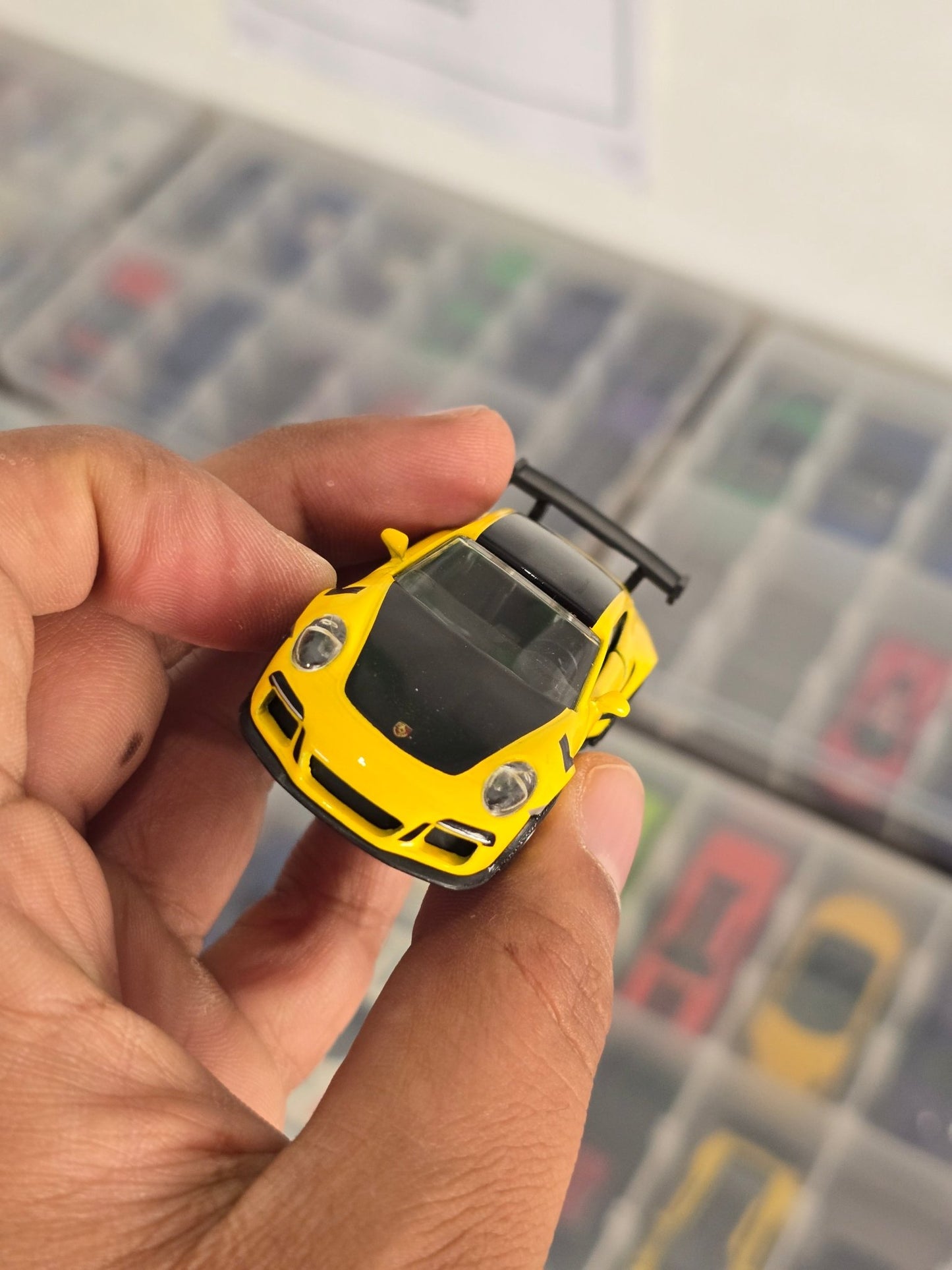 Majorette Porsche 911 GT3 RS - Yellow Color (Uncarded) - Kinder Logs