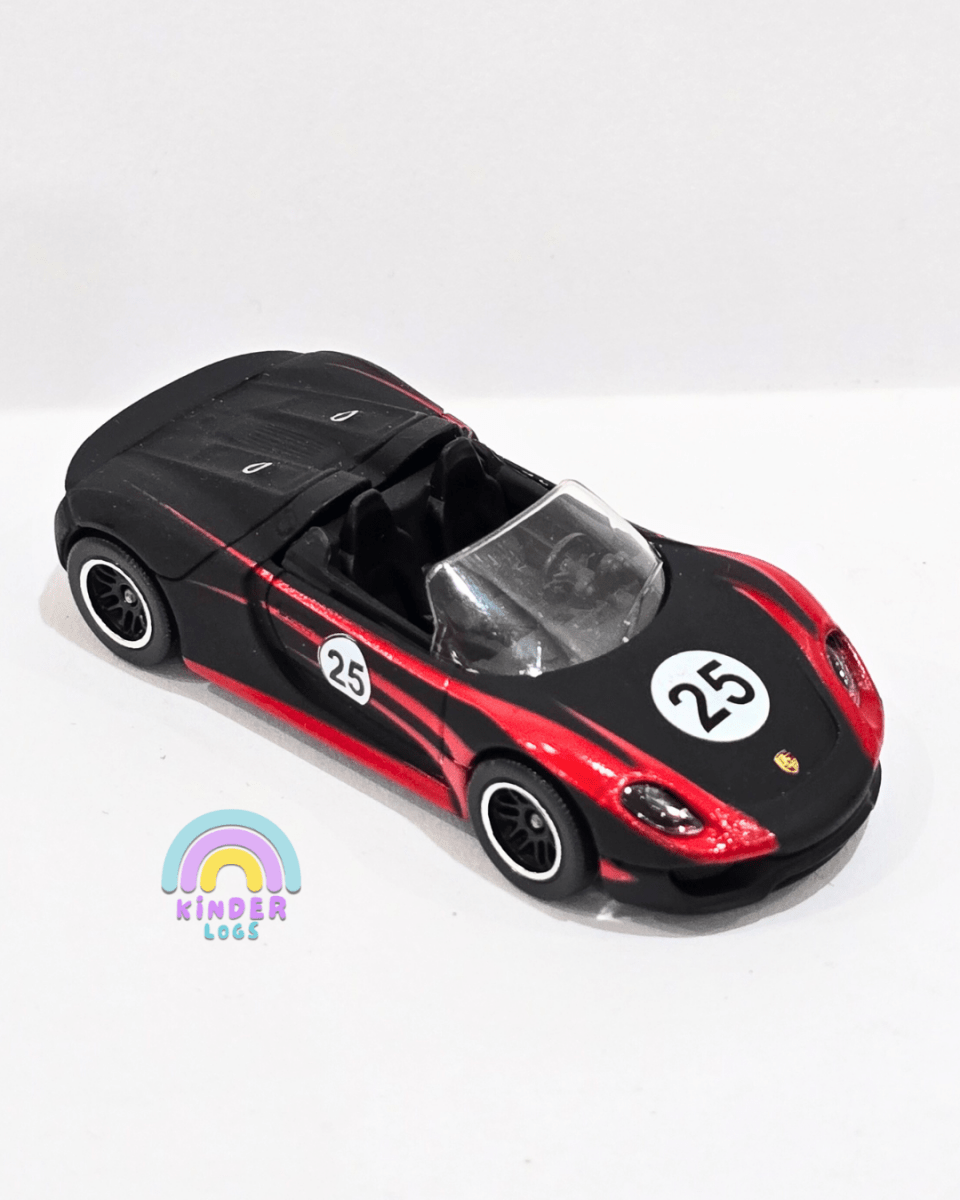 Majorette Porsche 918 Spyder Matte Black Edition (Uncarded) - Kinder Logs