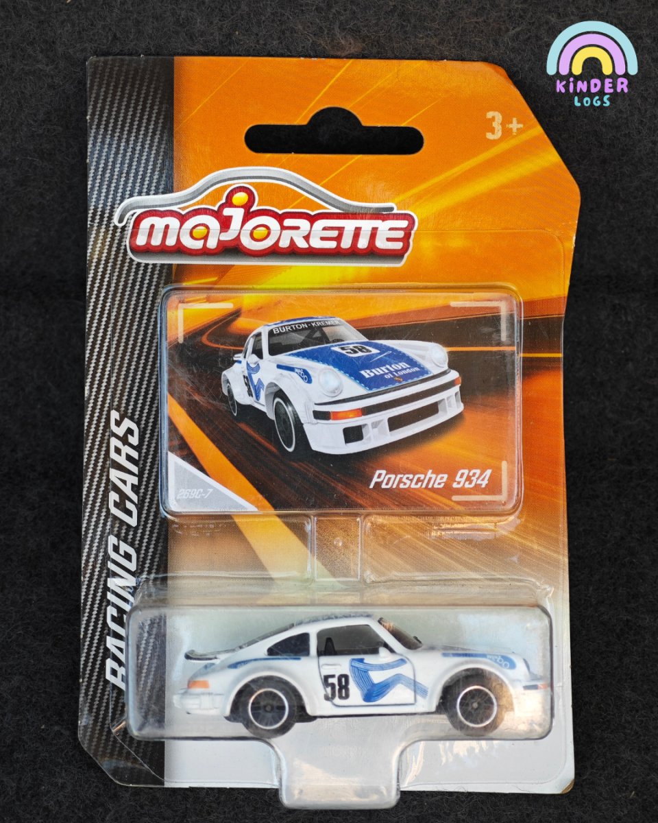 Majorette Porsche 934 Premium Car (White Color) - Kinder Logs