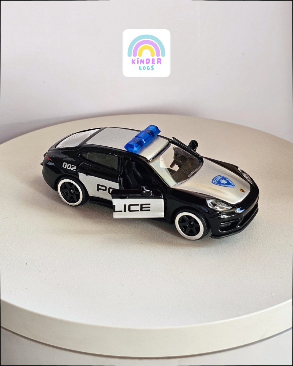 Majorette Porsche Panamera Turbo Police Car (Uncarded) - Kinder Logs