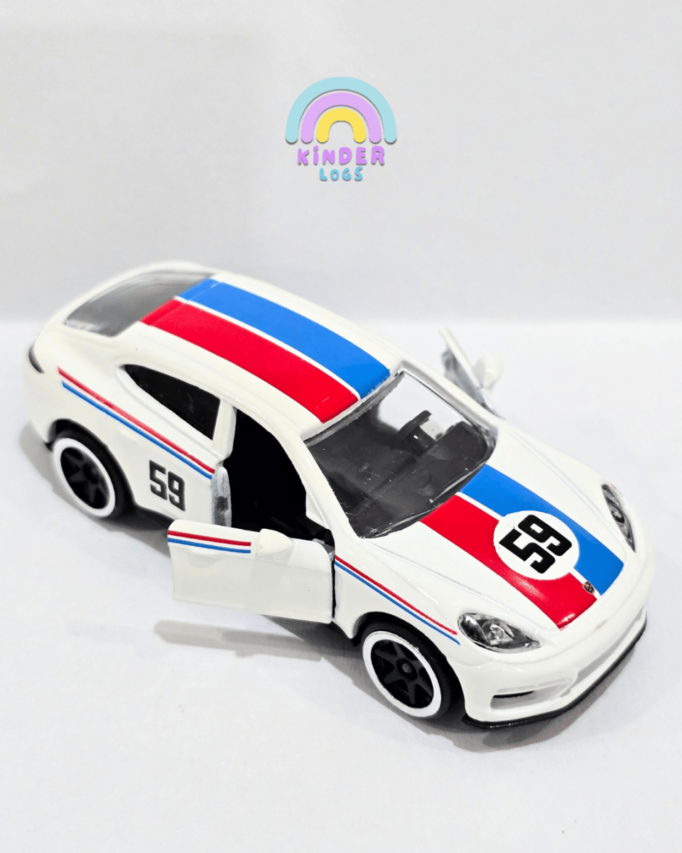 Majorette Porsche Panamera Turbo - White (Uncarded) - Kinder Logs