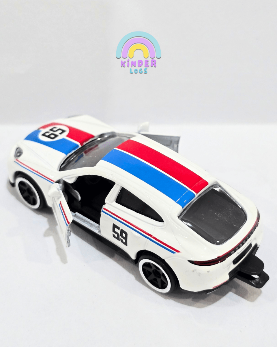 Majorette Porsche Panamera Turbo - White (Uncarded) - Kinder Logs