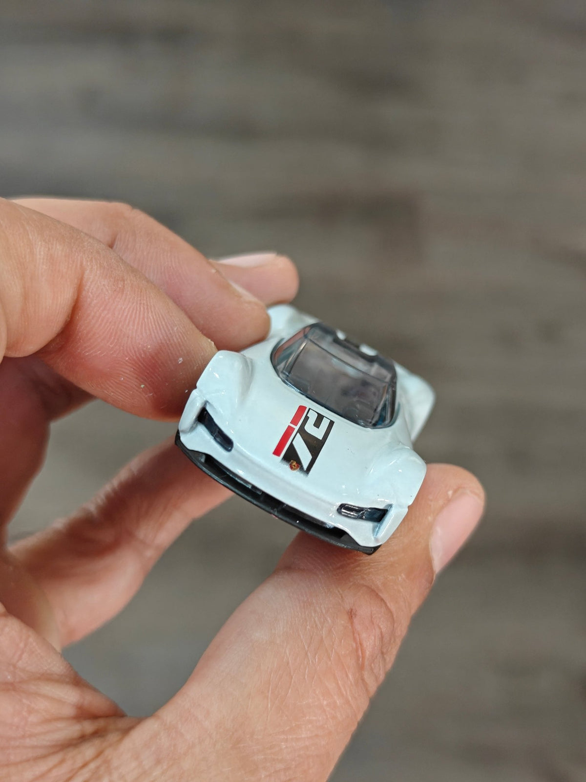 Majorette Porsche Vision Gran Turismo - Light Grey (Uncarded - New) - Kinder Logs