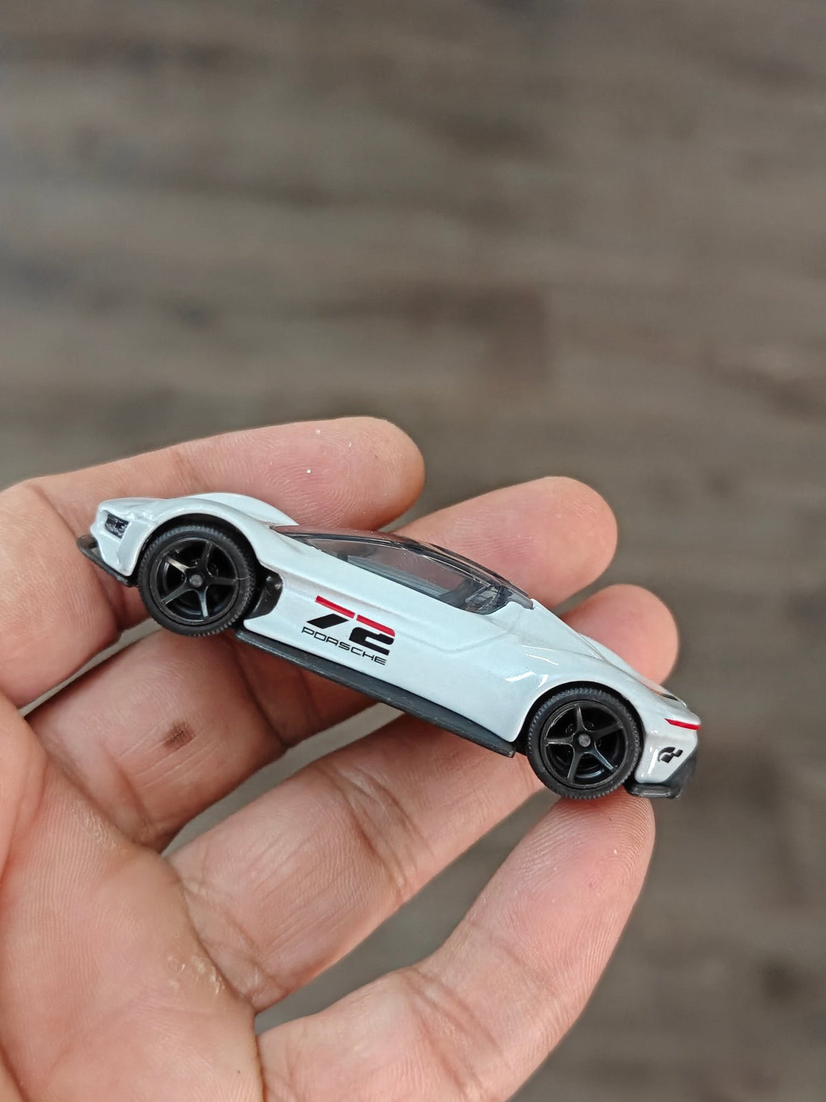 Majorette Porsche Vision Gran Turismo - Light Grey (Uncarded - New) - Kinder Logs