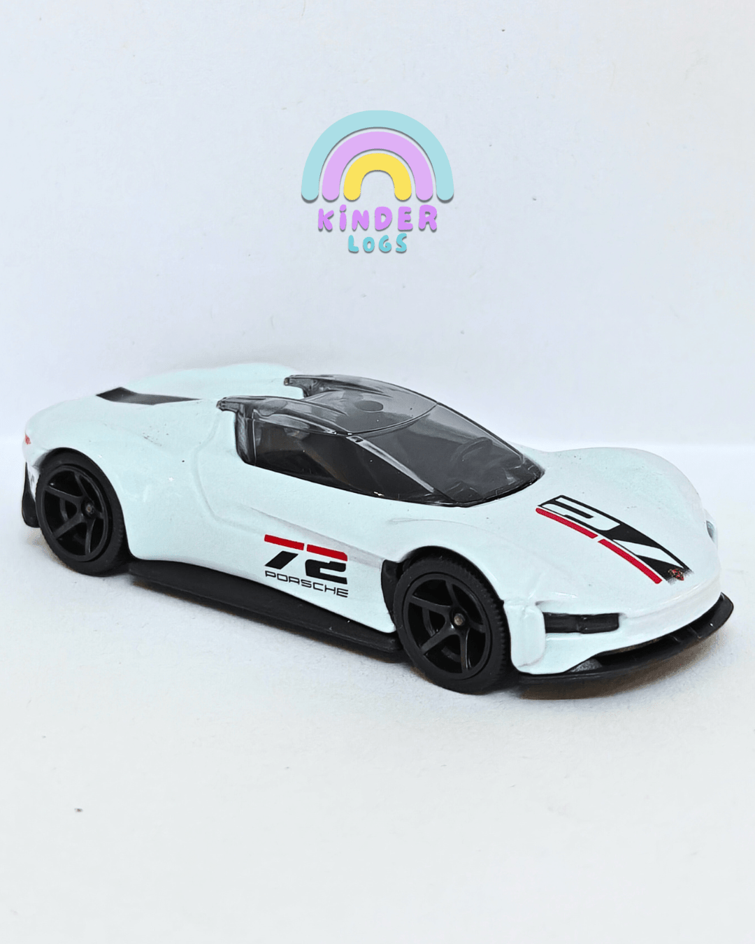 Majorette Porsche Vision Gran Turismo - Light Grey (Uncarded - New) - Kinder Logs