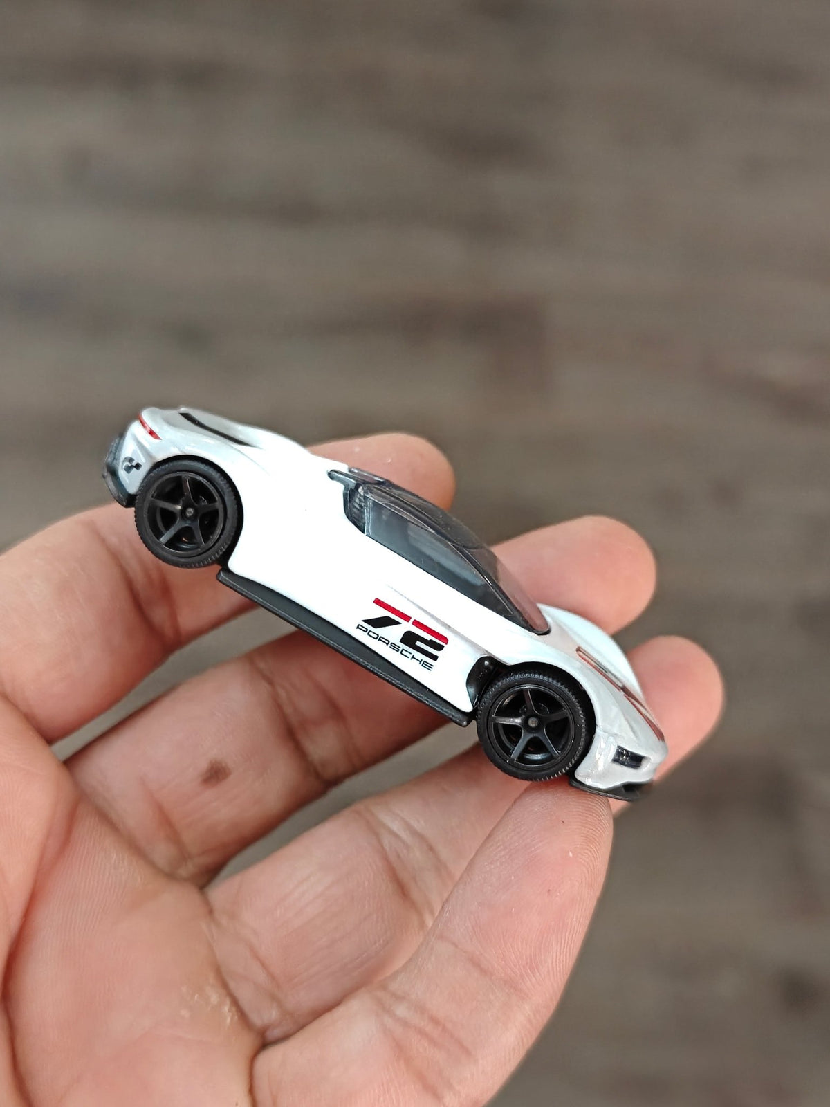 Majorette Porsche Vision Gran Turismo - Light Grey (Uncarded - New) - Kinder Logs