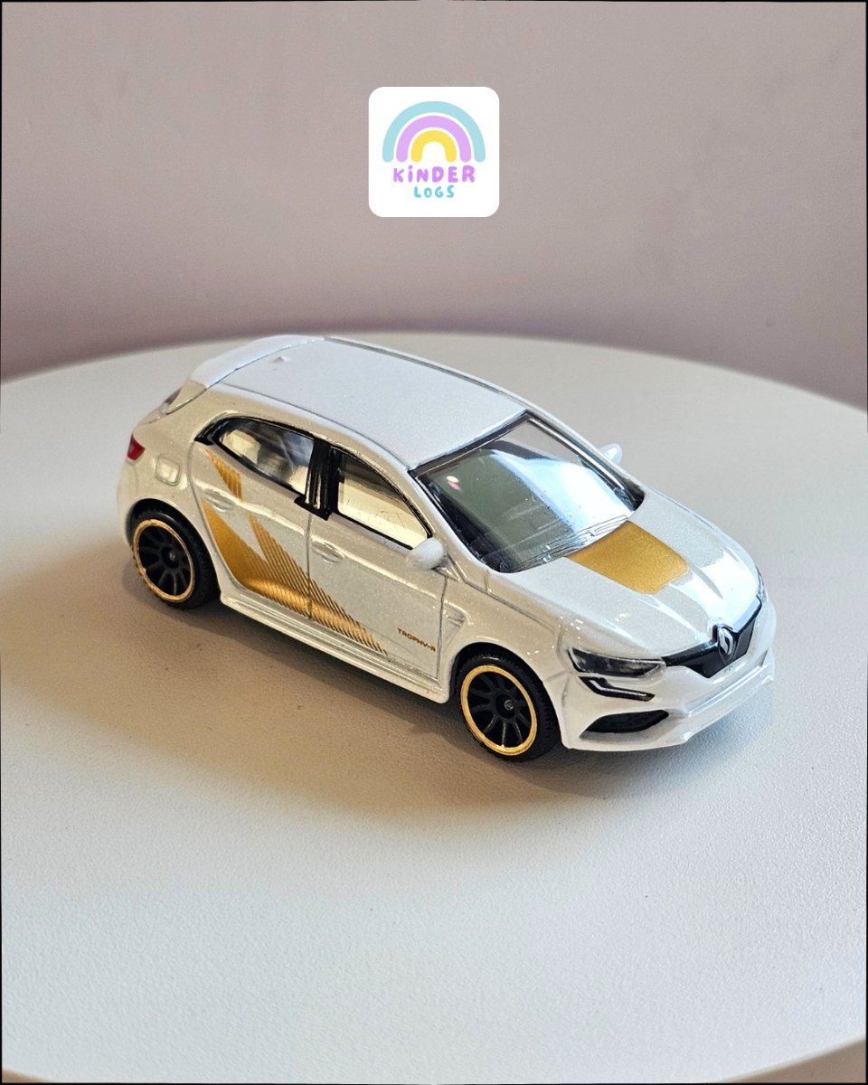 Majorette Renault Megane RS With Gold Graphics (Uncarded) - Kinder Logs