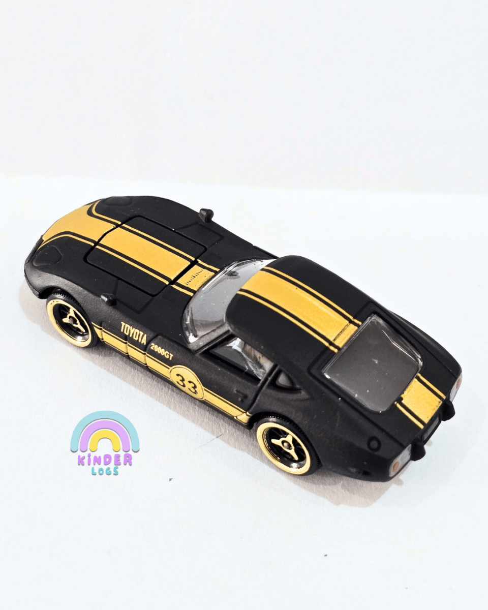 Majorette Toyota 2000 GT - Black - Gold (Uncarded) - Kinder Logs