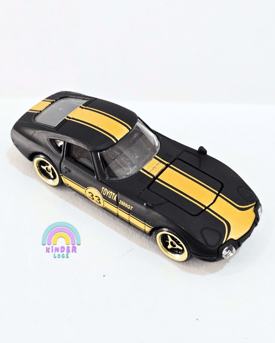 Majorette Toyota 2000 GT - Black - Gold (Uncarded) - Kinder Logs
