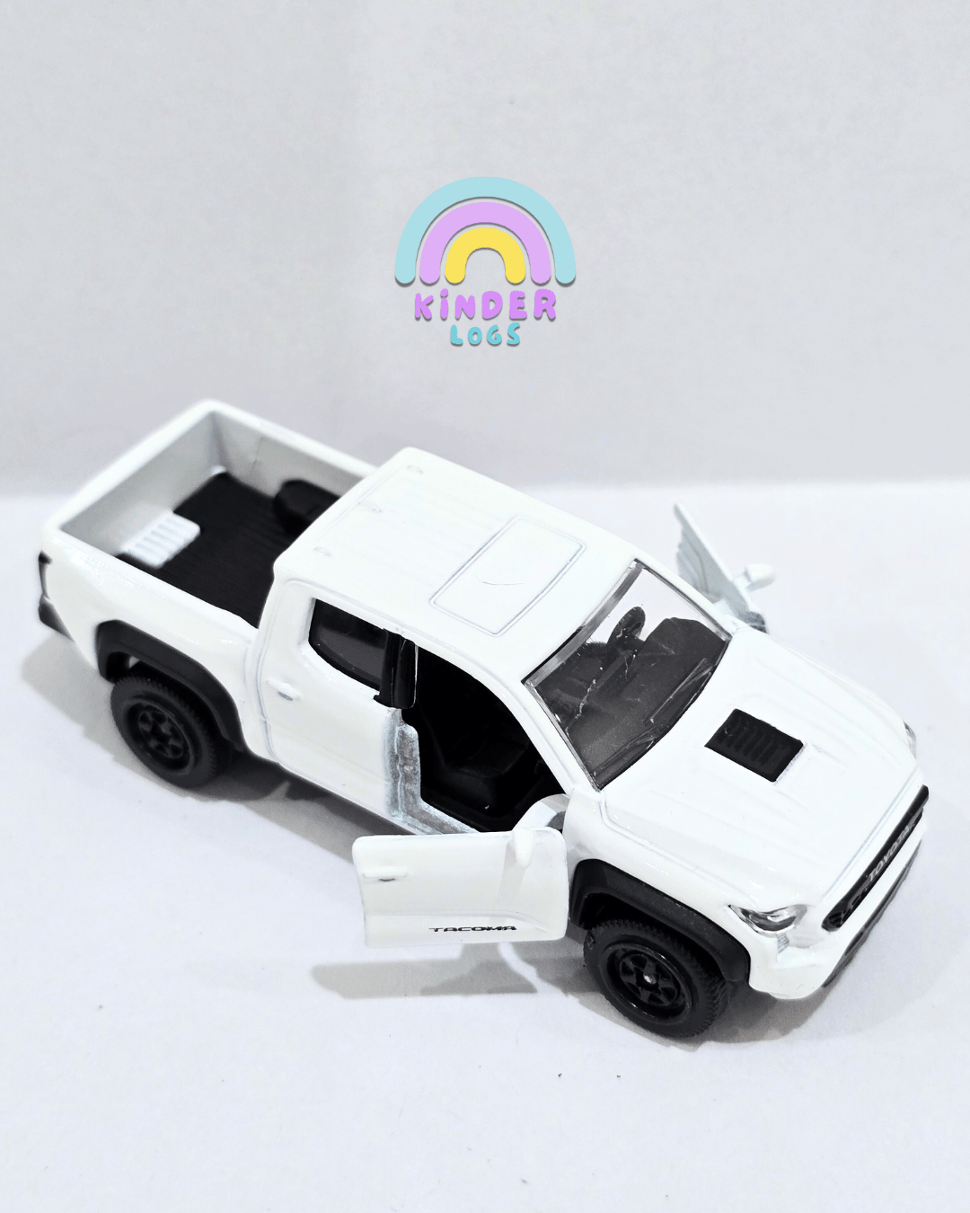 Majorette Toyota Tacoma TRD Pro - White (Uncarded) - Kinder Logs