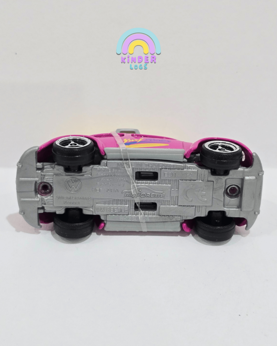 Majorette Volkswagen Beetle - Pink Surf Rider (Uncarded) - Kinder Logs