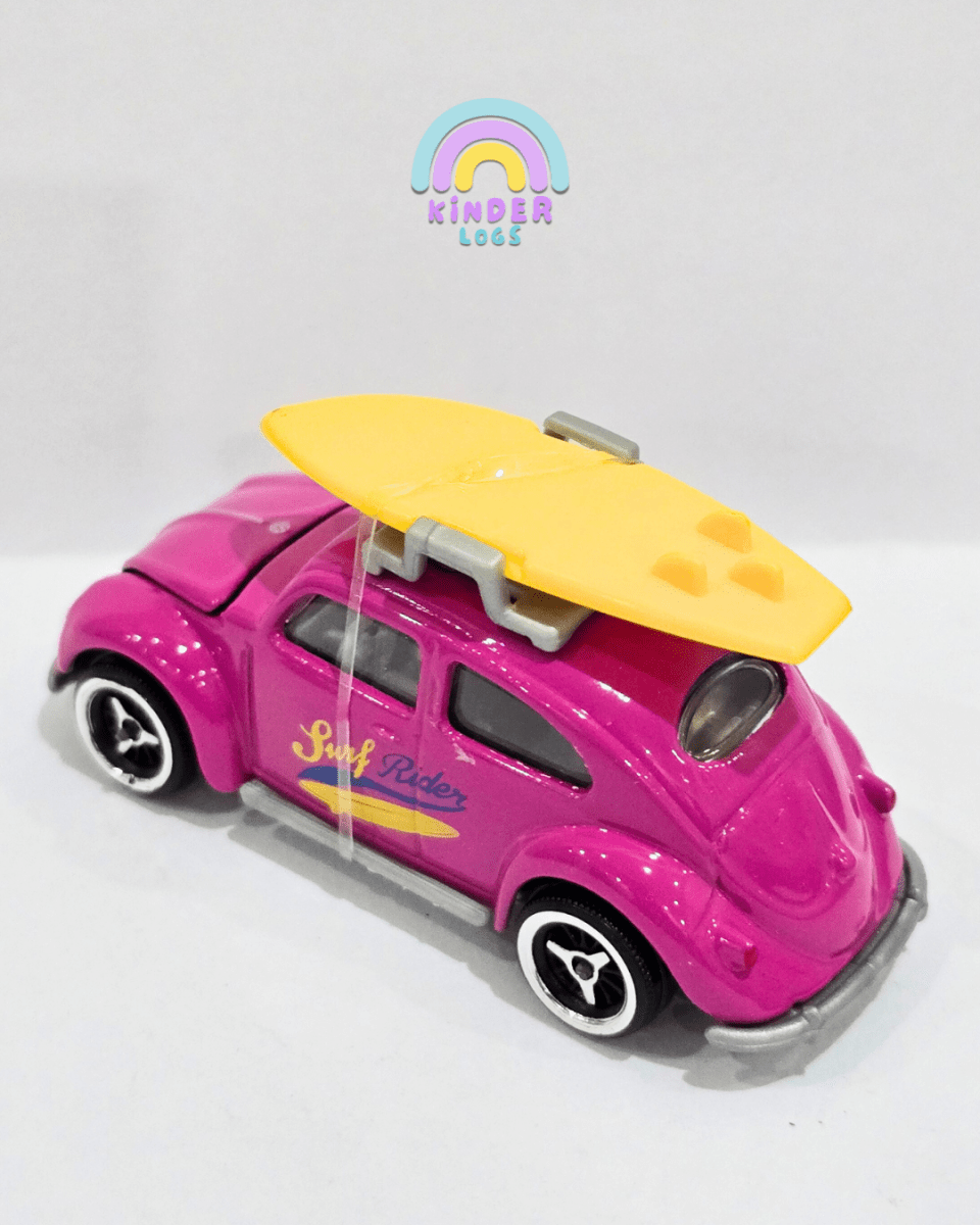 Majorette Volkswagen Beetle - Pink Surf Rider (Uncarded) - Kinder Logs