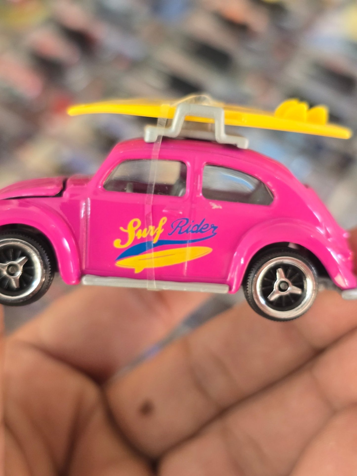 Majorette Volkswagen Beetle - Pink Surf Rider (Uncarded) - Kinder Logs