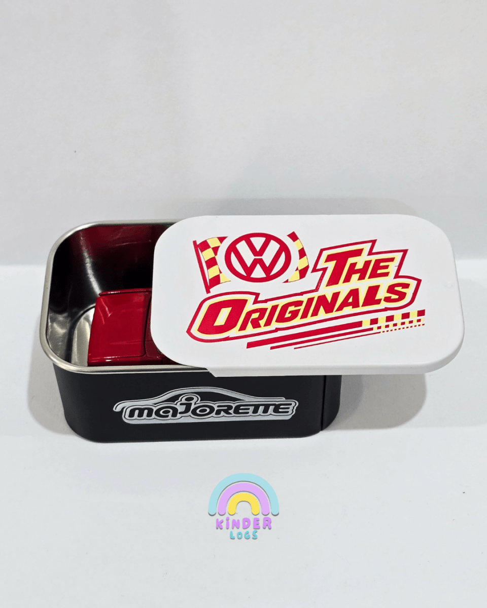 Majorette Volkswagen Golf - Red - With Metal Box (Uncarded) - Kinder Logs