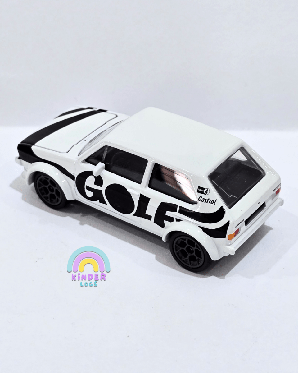 Majorette Volkswagen Golf - White - With Metal Box (Uncarded) - Kinder Logs