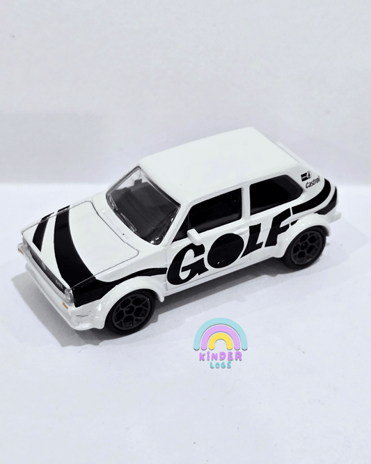 Majorette Volkswagen Golf - White - With Metal Box (Uncarded) - Kinder Logs