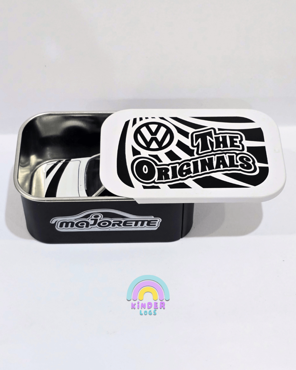 Majorette Volkswagen Golf - White - With Metal Box (Uncarded) - Kinder Logs