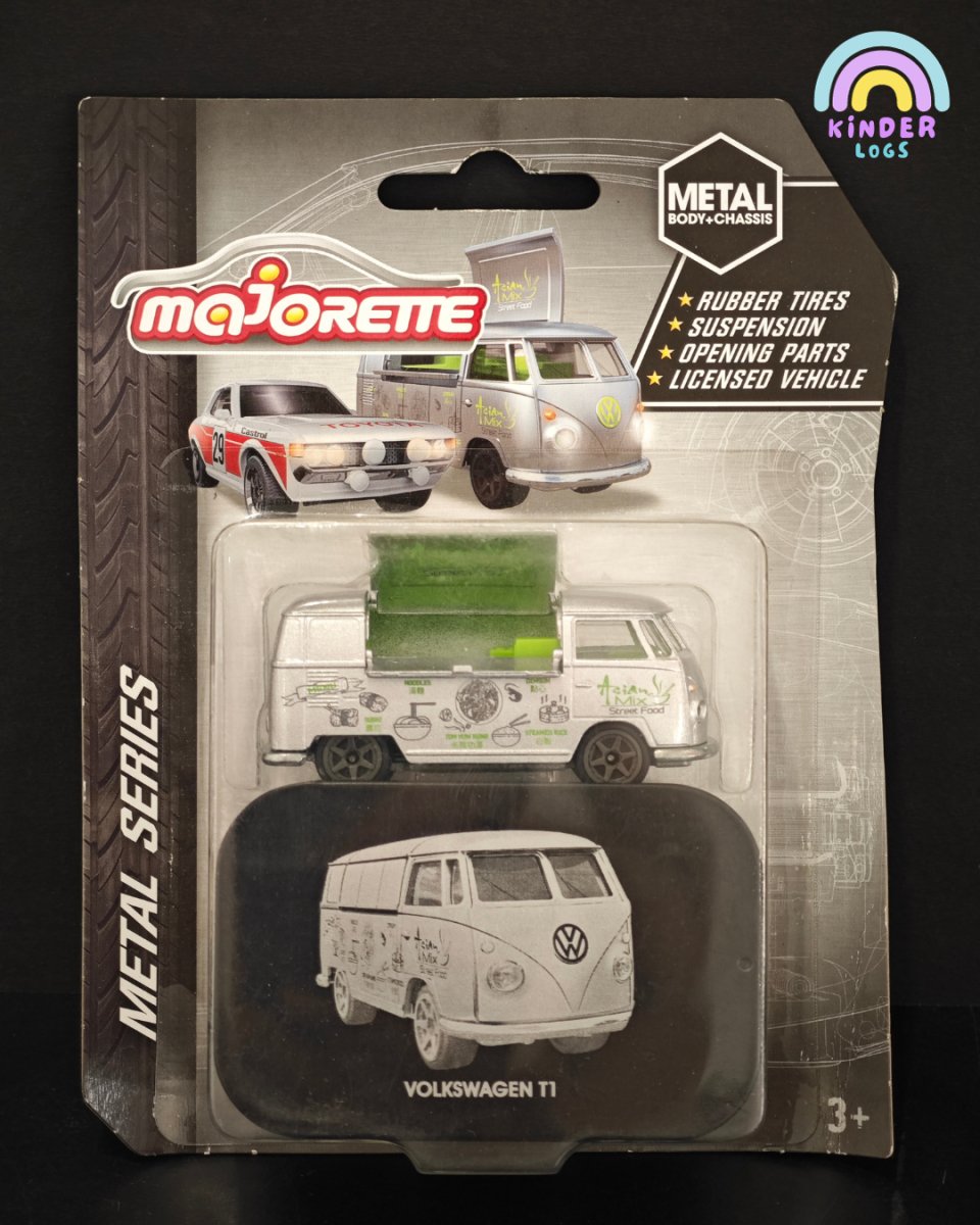 Majorette Volkswagen T1 With Metal Storage Box - Kinder Logs