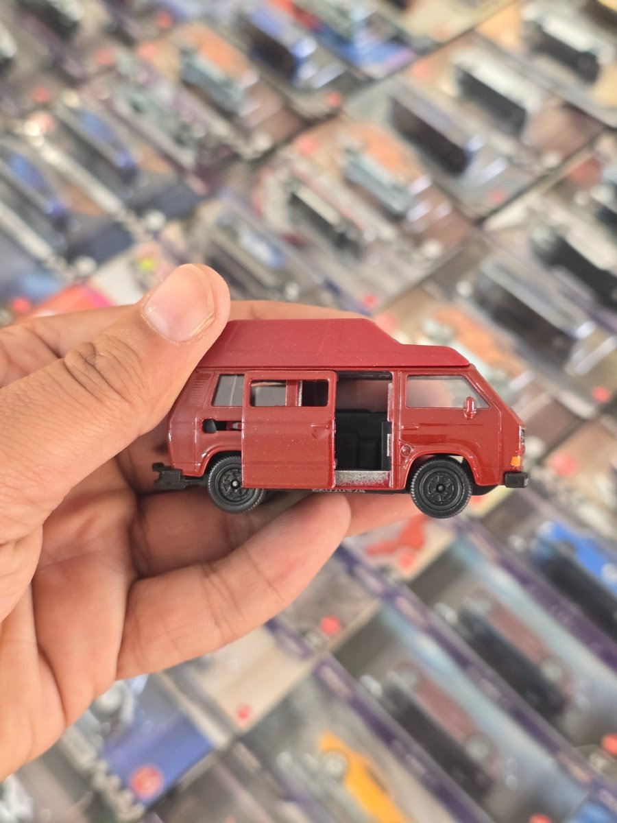Majorette Volkswagen T3 Van - Maroon (Uncarded) - Kinder Logs