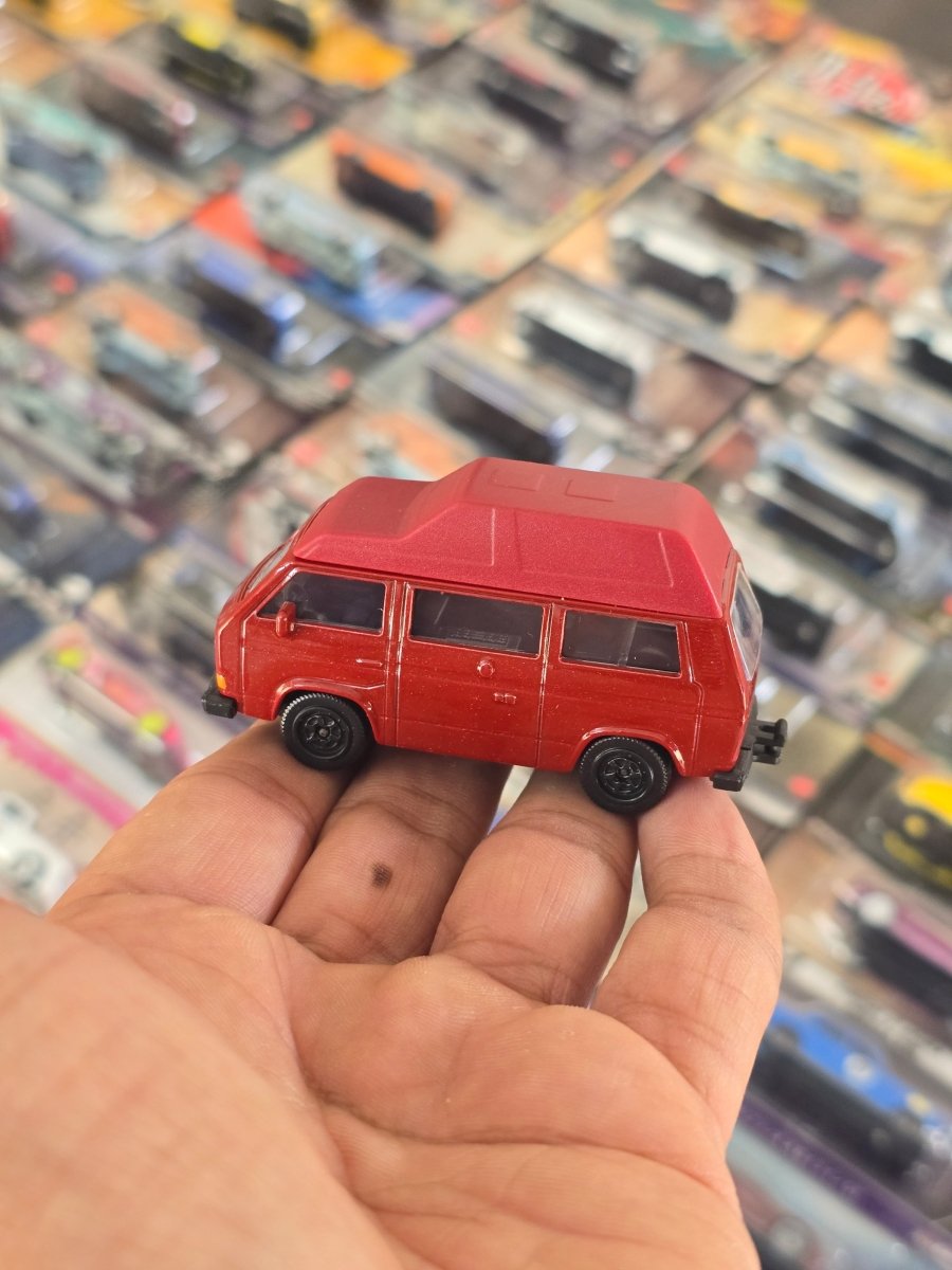 Majorette Volkswagen T3 Van - Maroon (Uncarded) - Kinder Logs
