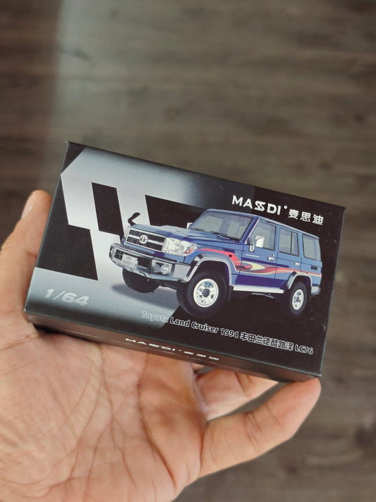 Massdi 1994 Toyota Land Cruiser LC76 - Blue (Open Box) - Kinder Logs