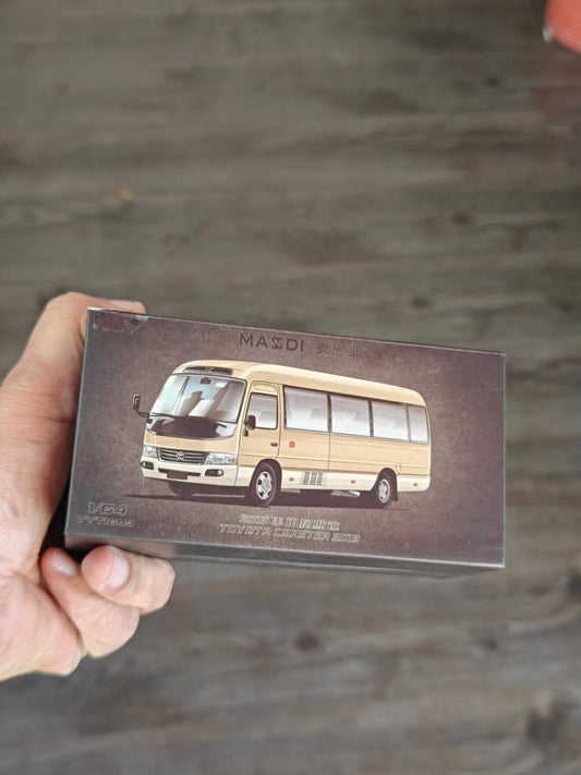 Massdi 2013 Toyota Coaster Bus - Beige (Open Box) - Kinder Logs