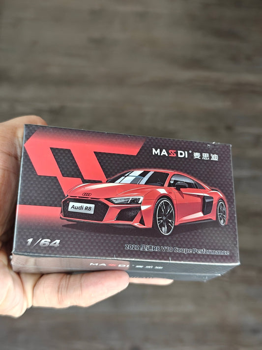 Massdi 2022 Audi R8 V10 Coupe Performance - Red (Sealed Box) - Kinder Logs