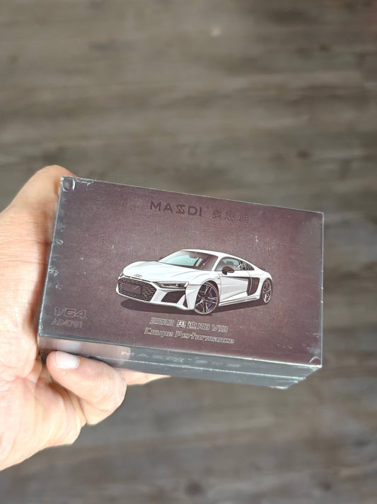 Massdi 2022 Audi R8 V10 Coupe Performance - White (Sealed Box) - Kinder Logs