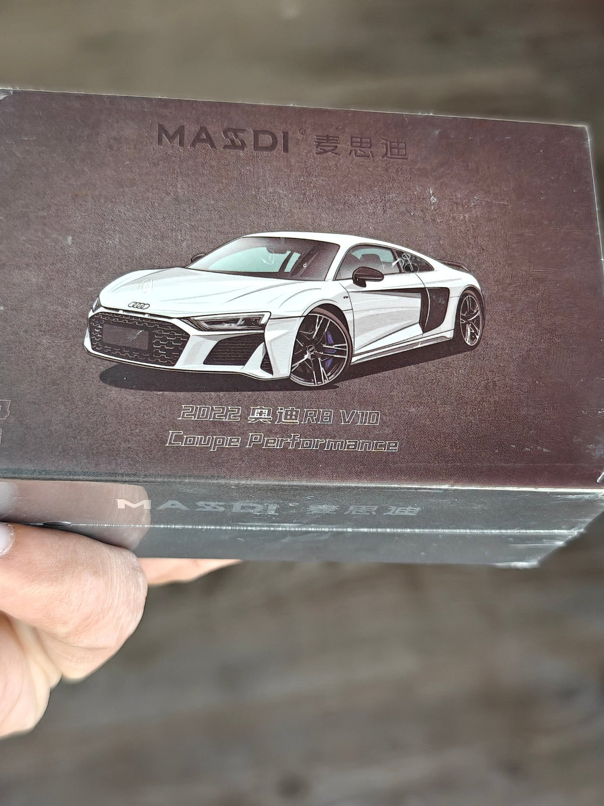 Massdi 2022 Audi R8 V10 Coupe Performance - White (Sealed Box) - Kinder Logs