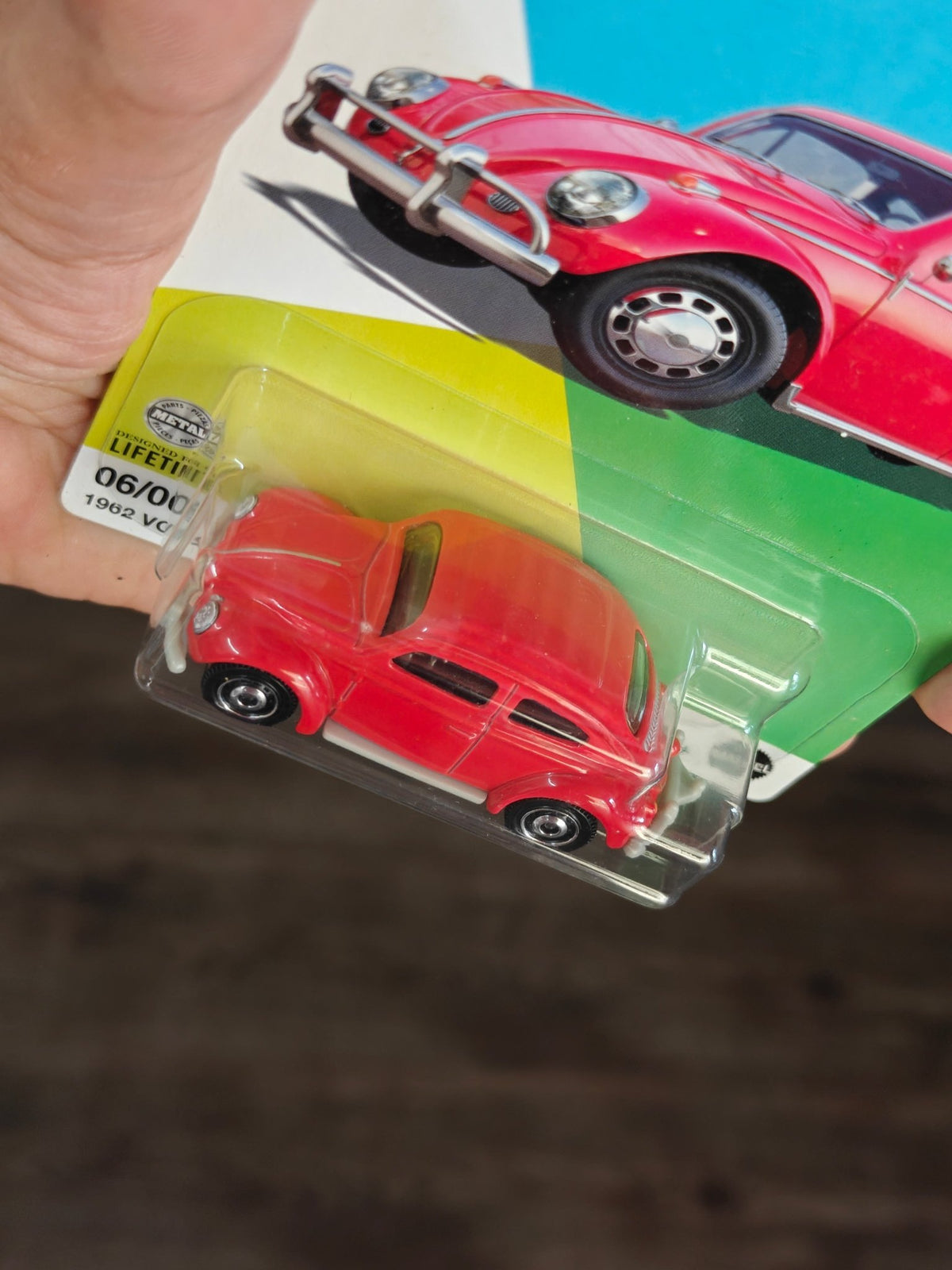Matchbox 1962 Volkswagen Beetle - Red (Imported) - Kinder Logs