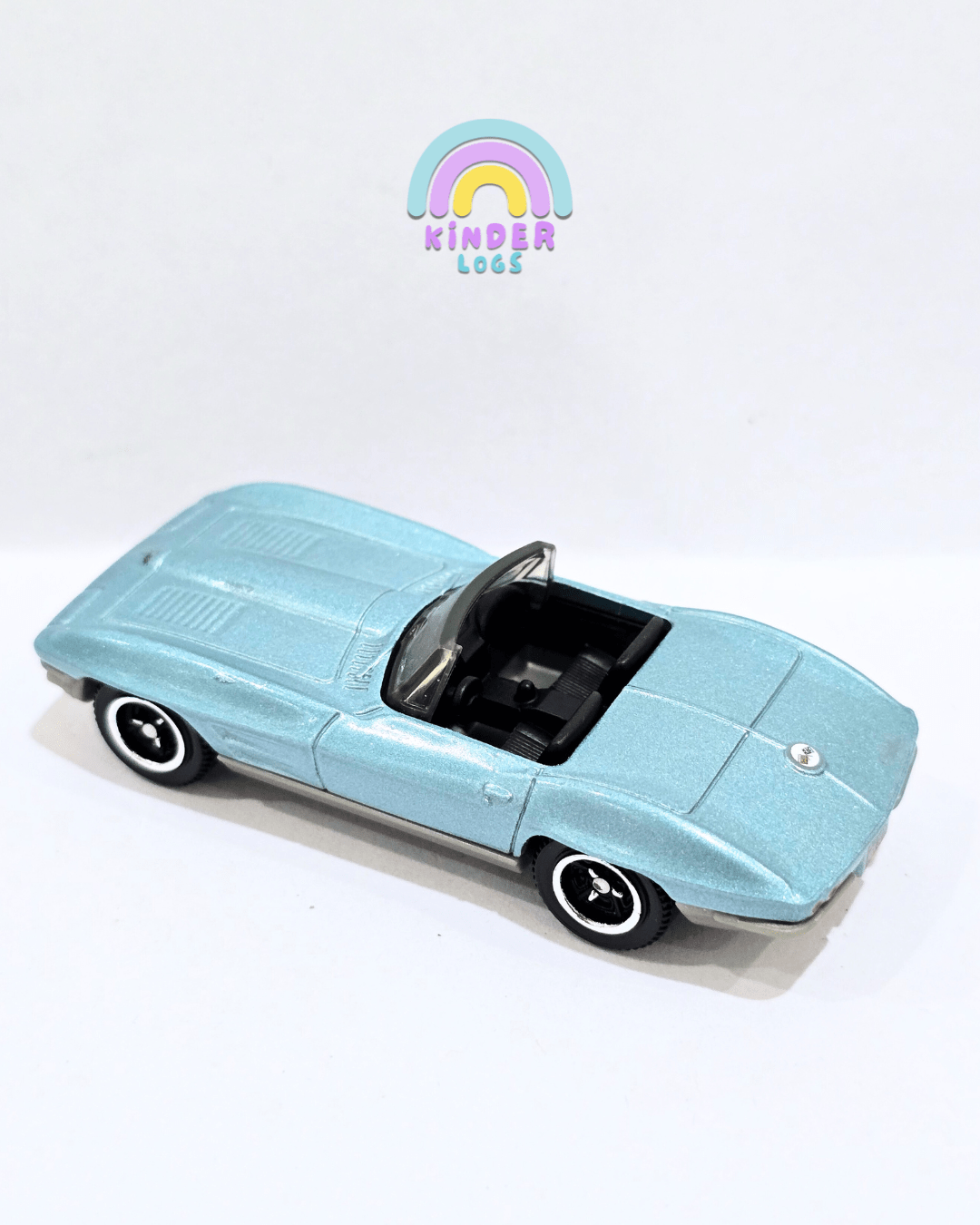 Matchbox 1963 Chevy Corvette - Blue (Uncarded) - Kinder Logs