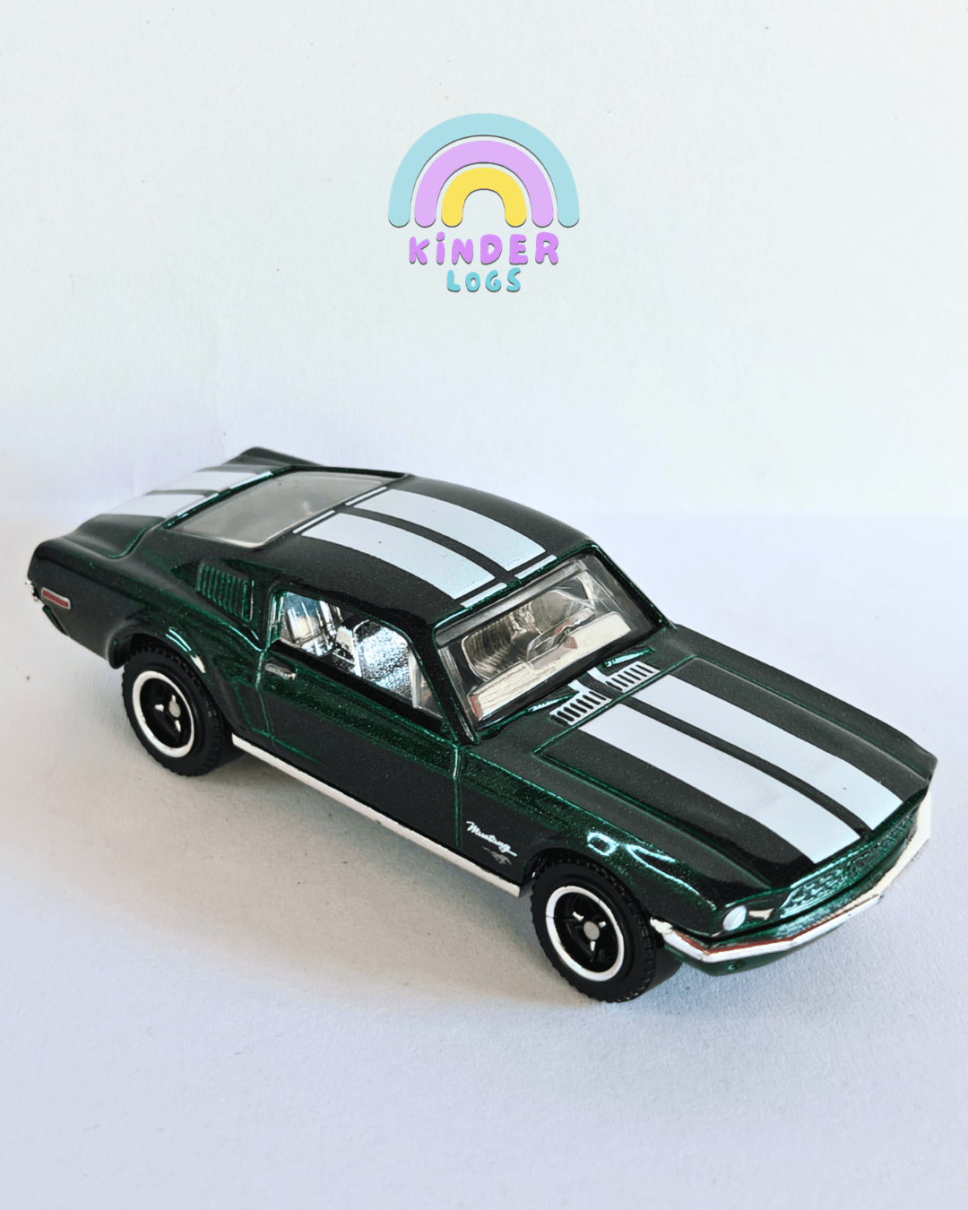 Matchbox 1968 Ford Mustang Fastback - Green (Uncarded - New) - Kinder Logs