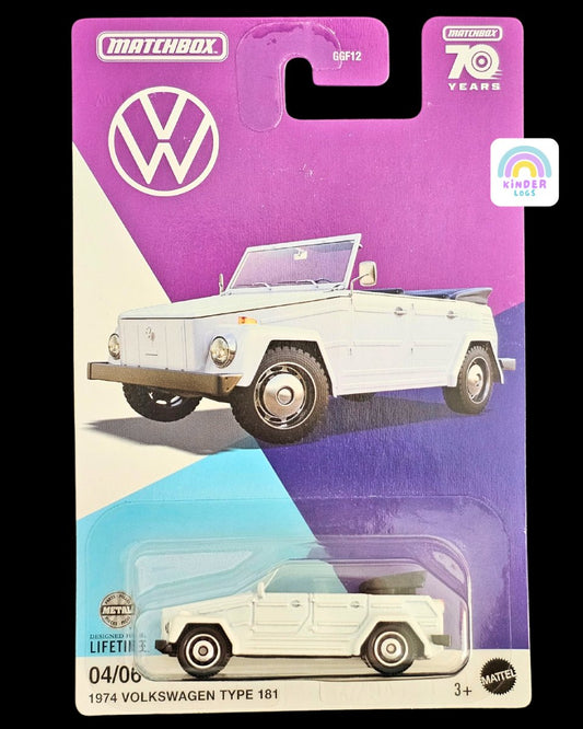 Matchbox 1974 Volkswagen Type 181 - Kinder Logs